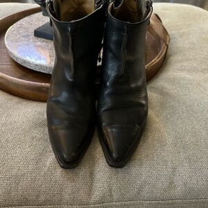 Black Leather Ankle Boots